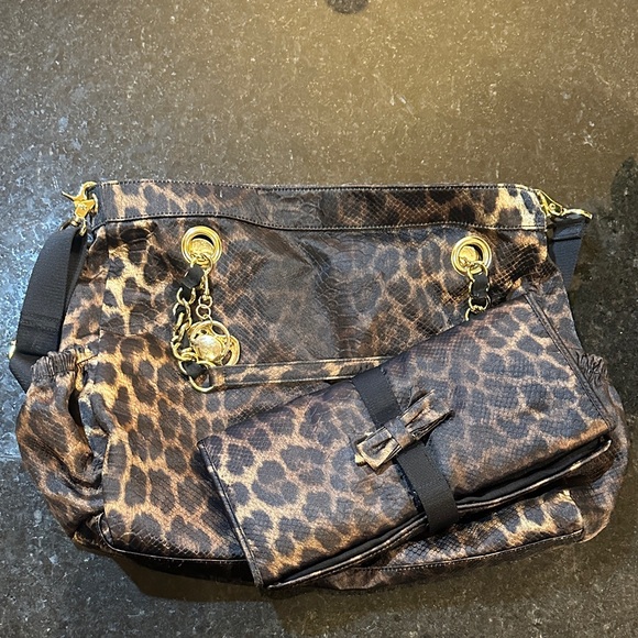 Felix Rey Handbags - Felix Rey Leopard Print Diaper Bag Set